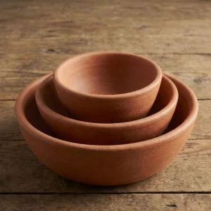 Home terracotta bowl set – set of 3
